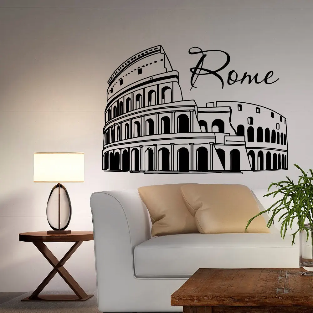 Rooma staadion vinüül seina kleebised Itaalia Rooma vaatamisväärsustele seina kleebised office elutuba, magamistuba kodu kaunistamiseks murals CS20