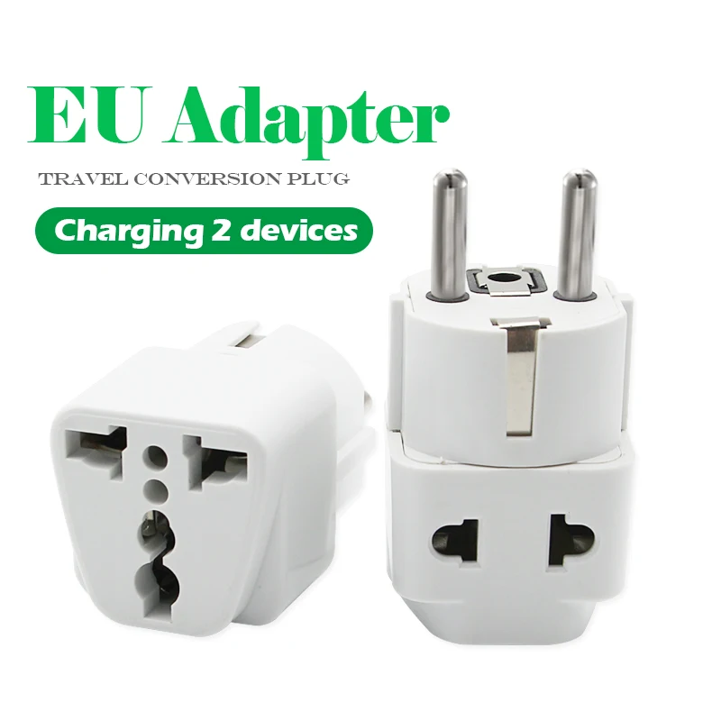 1TK Euroopa LIIDU Plug Adapter Kõrge Kvaliteedi Praktiline Universaalne US UK AU, et EU Pistik Reisi Electric Power Adapter Laadija Pesad
