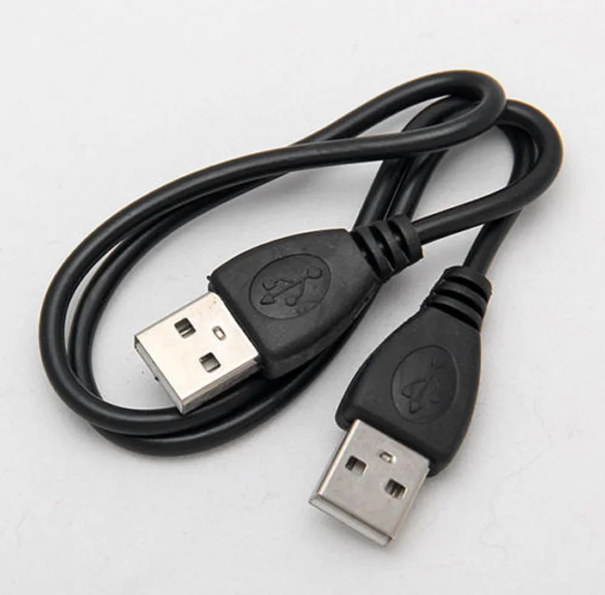 50CM Täis Vask Kõrge Kvaliteedi USB 2.0 Mees Mees pikendusjuhe Must Juhe Ühendub USB Type A Male to Type A Male