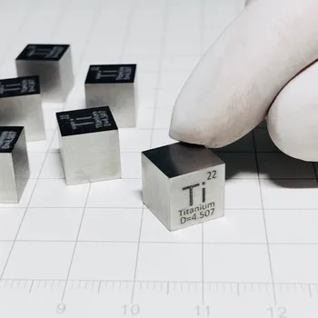 1 99.5% Puhas Titaan Cube Kõrge Puhtusastmega Ti Metall Nikerdatud Element, perioodilisussüsteemi Käsitöö Imeline Kogumise 10*10*10mm