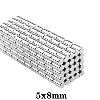 10~500pcs 5x8 mm Neodüüm Magnetid Plaat 5mm x 8mm Otsingu Väike Läbimõõt tugev Magnet 5x8mm Lahtiselt Väike Ring Magnetid 5*8 mm