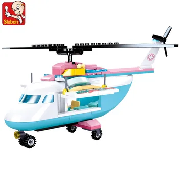 163Pcs Haigla Helikopter Mudel ehitusplokid Komplektid Komplektid Sõbrad DIY Tellised Haridus Lastele Mänguasjad, Jõulud Kingitused