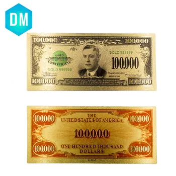 1934 Aasta Saja Tuhande Dollari Arved Pank Lisa Pangatähtede kullatud Võltsitud Valuuta, Raha, Kuld Kingitused Tilk Laevandus