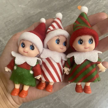1tk Väikelapse Beebi Elf Nukud Liigutatavate Käte Jalgadega Nuku Maja Tarvikud Jõulud Nukud Beebi Päkapikud Mänguasi Lastele