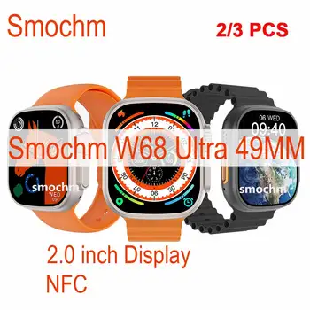 2/3 Tükki / Palju Smochm IWO W68 Ultra Smart Watch Seeria 49MM 8 Juhtmeta Laadija Bluetooth-Ühilduva PK W27Pro W28Pro DT8 Ultra