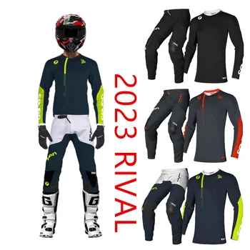 2023 Shift Rivaal Mõra Krossi Gear Set MTB BMX Dirt Bike Kit MX Off Road Jersey Set Top Mereväe Moto Combo
