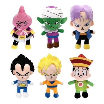 25cm Dragon Ball Anime Iseloomu Palus Mänguasjad Cartoon Goku Vegeta Gohan Täidisega Palus Nuku Laste Sünnipäeva Kingitus Peluches