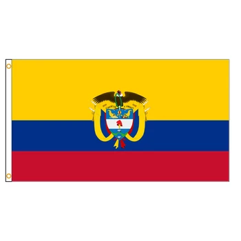 3x5Fts 90X150cm Colombia Koos Embleemiga, Colombia Lipud Ja Vimplid riigilipp Riigi Banner