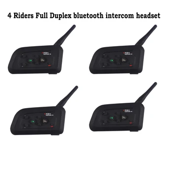 4tk/palju Vnetphone V4 Full Duplex Bluetooth Kiiver Intercom Mootorratta BT Interphone Peakomplekti, Kõrvaklapid