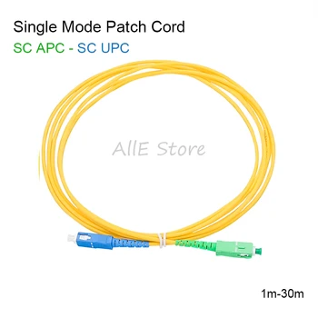 5tk/kott SC/ UPC-SC/ APC fiiberoptiliste jumper cable 2,0 mm või 3.0 mm FTTH ühemoodilisi Simplex fiber optic patch cord Kaabel