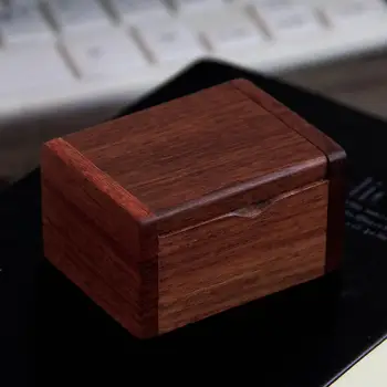 6x4x3.5cm ristküliku puidust rõngas kasti kaelakee ladustamise kasti kodu kaunistamiseks kinkekarbis ehted ladustamise kasti