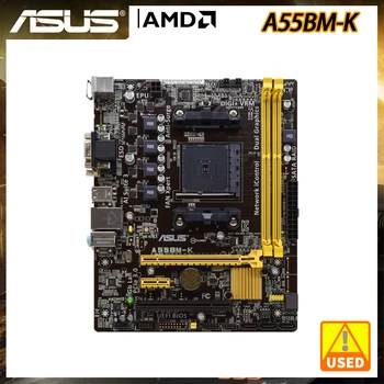 ASUS A55BM-K Emaplaat Socket FM2+ 32GB DDR3 2133MHz AMD A55 Chipset PCI-E3.0 Toetada A10/A8/A6/A4 Protsessor DVI Micro ATX