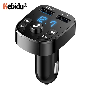 Auto FM Saatja, Käed-vaba Traadita Bluetooth-MP3 Laadija Dual Varustatud Mängija, Bluetooth LED-Ekraan, Dual-USB-autolaadija