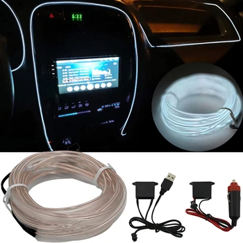 Auto Salongi Valgustus, LED Ribad, Kaunistused Tross Vanik Toru Liin Paindlik Neoon Valgus USB Drive Salongi Osad