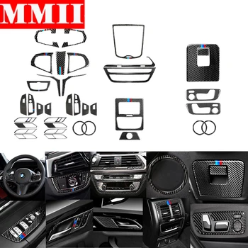 Auto Sisekujunduses Vormimise M Performance süsinikkiust Õhu konditsioneer-CD Control Panel Kleebis BMW G01 G08 G02 X3 X4