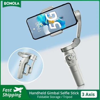 Bonola Pihuarvutite 3-Telje Gimbal Kokkupandav Nutitelefoni Video Vlog Stabilisaator iPhone 13/Xiaomi/Samsung Telefon Selfie Stick