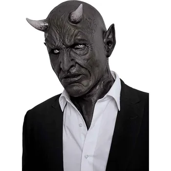 Cosplay Mephistopheles Mask Õudus Deemon Sarv Mask Kurat Tapja Lateks Kiiver Maskeraad Karneval Halloween Kostüüm Rekvisiidid