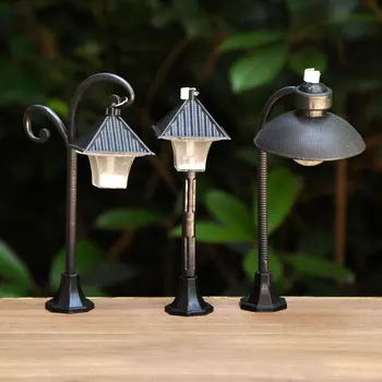 DIY Retro Laterna Mudel Nukumaja laualamp Kääbus Micro Maastiku Ornament Garden Park Lamppost Liiva Tabel Mudel