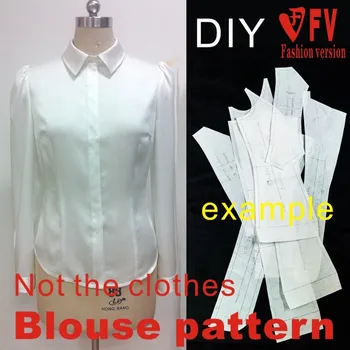 DIY käsitöö riided lõikamine skeemi kohandatud naiste särk 1:1 struktuur muster ZCY-2