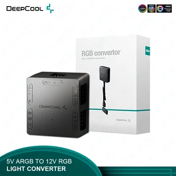 Deepcool 5V A-RGB, Et 12V RGB Valgustus Üleandmise Hub Converter AURA SYNC Powered By SATA Emaplaadi Sünkroniseerimise Pistik