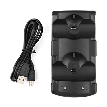 Dual Laadijad-USB-Dual Aku Jõul Baas, Laadija PS 3 Töötleja ja Move Navigation Hakkama Topelt Laadija