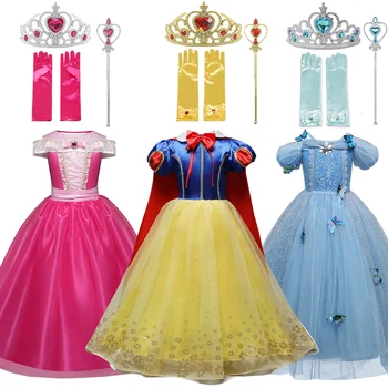 Encanto Võlu Tüdrukud Printsess Kostüüm Lapsed Halloween Pool Cosplay Kleit Üles Laste Varjata Fille
