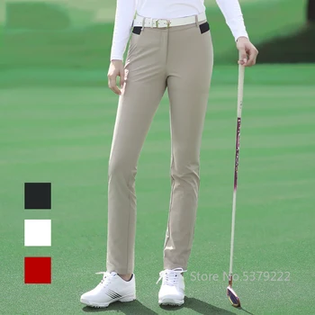 Golf Kanda Naiste Püksid Slim Pikad Püksid Hight Elastsus Golf Kanda Paksenema Golf Pliiats Püksid Sooja Tennis Lady Riided Püksid