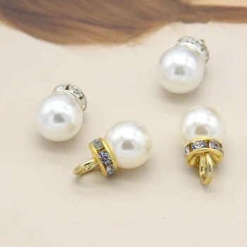 HENGC Vintage Pearl Ehted Metallist Varre Särk Nupud Riided Pulm Kleit, Käsitöö Dekoratiivne Õmblus Lisaseadmete Hulgimüük