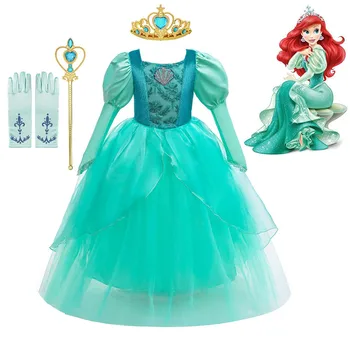 Halloween Merineitsi Kostüüm Tüdrukute Disney Princess Ariel Pall Kleit Lapsed, Lapsed Poole Frocks Tikandid Karneval peokleidid