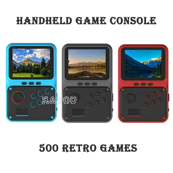 Handheld mängukonsooli Mini Retro Video Mängu Mängijad Bulit-in 500 Mängud 3-Tolline HD-Ekraan AV Väljund Kaasaskantavate Video Mängu Konsool