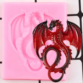 Ingel Tiivad söögi 3D-Fondant Kook Silikoon Hallituse Hüppeliselt Dragon Vastupidine Moodustavad Šokolaadi Köök Dekoratsioon Vahendid