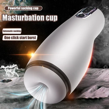 Intelligentne Masturbatsioon Cup Meeste Intelligentne Hääldus Imemiseks Vibreeriv ja Teleskoop Masturbator Peenise Treener Sugu Mänguasjad