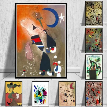 Joan Miro Kuulsad Maalid Kokkuvõte Plakatid Ja Pildid Lõuendile Maali Pildid Seinale Abstraktse Dekoratiivsed Home Decor