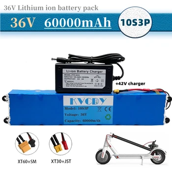 KVCDY 36V li-ion aku 18650 koostisega, 10S3P , 60000mAh, sobib xiaomijia seeria electric scooter, sisseehitatud BMS