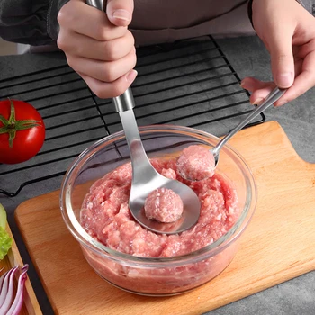 Kartulkroketid Meatball Lusikas Hallituse Tegija Liha Vajutage Tööriistad Loominguline Köök Tarvikud Roostevabast Terasest Köök Toiduvalmistamise Nõud