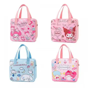 Kawaii Sanrio cartoon Hello Kitty laste kaasaskantav portable lunch box bag lunch kott armas õpilase lõunasöögi box isolatsioon kott
