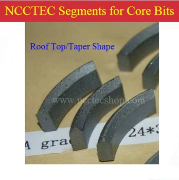 Koondamise Katuse Top kujuline Teemant core drill bit segment | koonusekujuline Katus-kujuline teemant Segmentide märg core drill bits