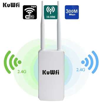 KuWFi WiFi-Ruuter Koos Sim-Kaart 4G 300Mbps Lukustamata Väljas Veekindel LTE Ruuteriga Traadita Pikk Vahemiku WiFi laiendaja