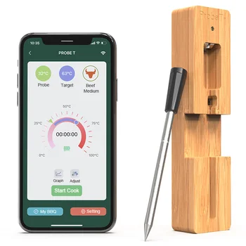 Köök Smart Wireless Liha Termomeeter eest, Ahi, Grill, BBQ Praad Türgi Suitsetaja Bluetooth-Ühendust 2023 Versioon