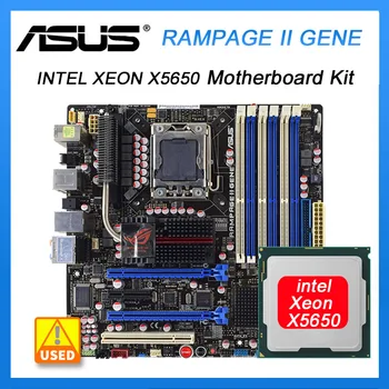 LGA 1366 Emaplaadi ASUS Rampage II Geeni Emaplaadi komplekt koos Intel Xeon X5650 protsessor, DDR3 Intel X58 Emaplaadi kit USB2.0