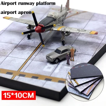Lennujaama raja platvorm lennujaama põll Staatiline Õhusõiduki Raja Mudeli Sõjalise Liiva Tabel 15*10 cm