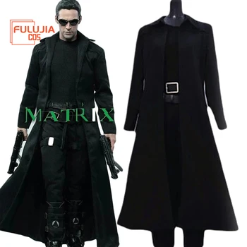 Matrixi Neo Cosplay Kostüüm Musta trentš Custom Made Virsik (sh risttoimse) sidusega Riie