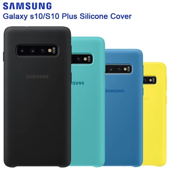 Originaal Samsung Ametlik Silikoon Juhul kaitsekaas Galaxy S10+ S10 Plus SM-G9750 S10 X SM-G9730 Mobiiltelefonide Korpused