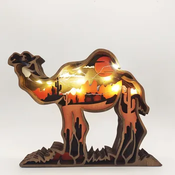 Puidust Loomade Nikerdamist Camel Ninasarviku Dekoratiivsed Kaunistused Uusi Loomingulisi Desktop Koju Puidust Käsitöö Ehteid