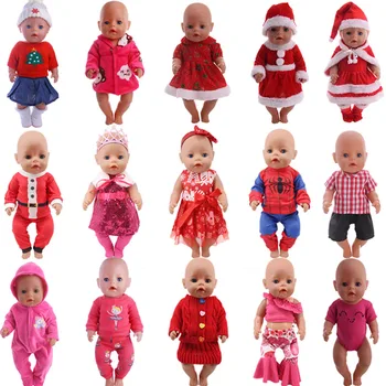 Punane Seeria Riided 18 Tolline Ameerika Ja 43 Cm Uuestisündinud Baby Doll Tarvikud ,Meie Põlvkond, Laste DIY Kingitused