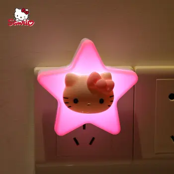 Sanrio Hello Kitty cartoon lapse tuba leibkonna pistikupesa 220V säästulamp intelligentne tulede öö valguses