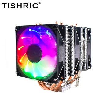 TISHRIC CPU Jahutus Ventilaator CPU Cooler 4 Heat Pipes 4 Pin PWM RGB PC vaikne Intel LGA 2011 775 1200 1150 1151 1155 AMD AM3 AM4