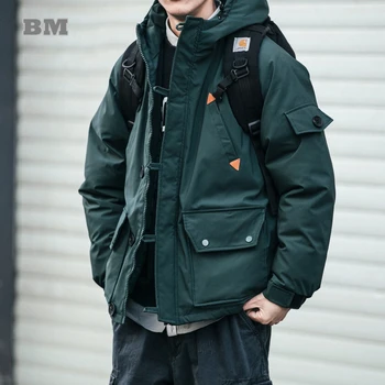 Talve Mood Paks Jope Korea Streetwear Kapuutsiga Mantel Meeste Riided Jaapani Harajuku Kvaliteetsed Vabaaja Tegumoega Mees