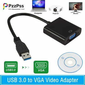 USB 3.0 VGA-Video Display Adapter 1080P Multi-Display Välise Konverteri Kaabel Projektor Sülearvuti Monitor PC Windows 7/8