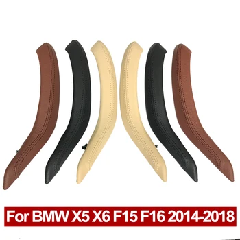 Uuendatud Nahast Vasakule-Paremale Interjöör Kaassõitja Ukse Käepide Väline Kate BMW X5 X6 F15 F16 2014-2018